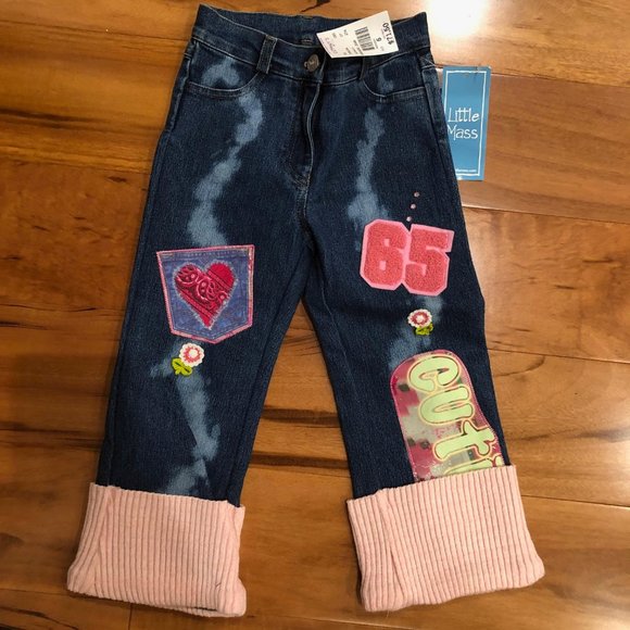 Boutique Vintage LITTLE MASS jeans, cuffed, size 5, NWT! - Picture 1 of 4